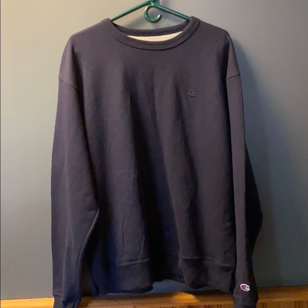 navy blue champion crew neck